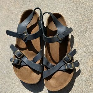 Black Strapped Sandals
